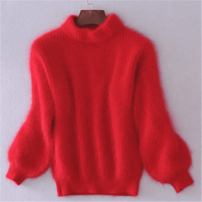 Jersey de Mujer con Mangas Abullonadas - Cuello Alto