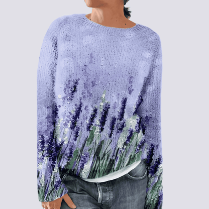 Jersey de Mujer de Corte Holgado - Cuello Redondo y Manga Larga