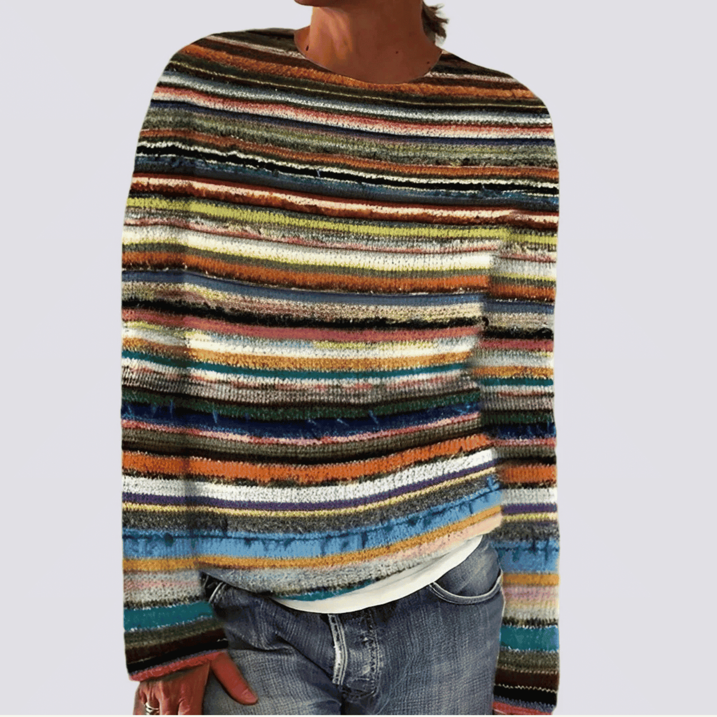 Jersey de Mujer de Corte Holgado - Cuello Redondo y Manga Larga