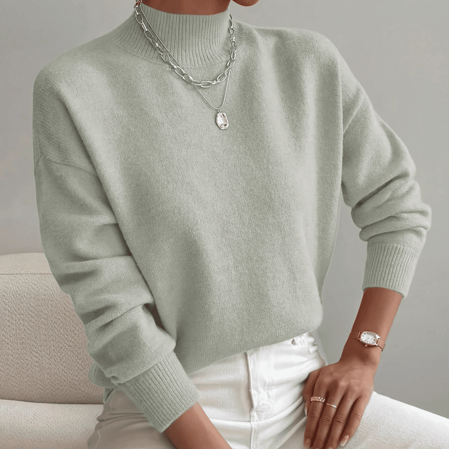 Jersey de Mujer de Cuello Alto | Manga Larga