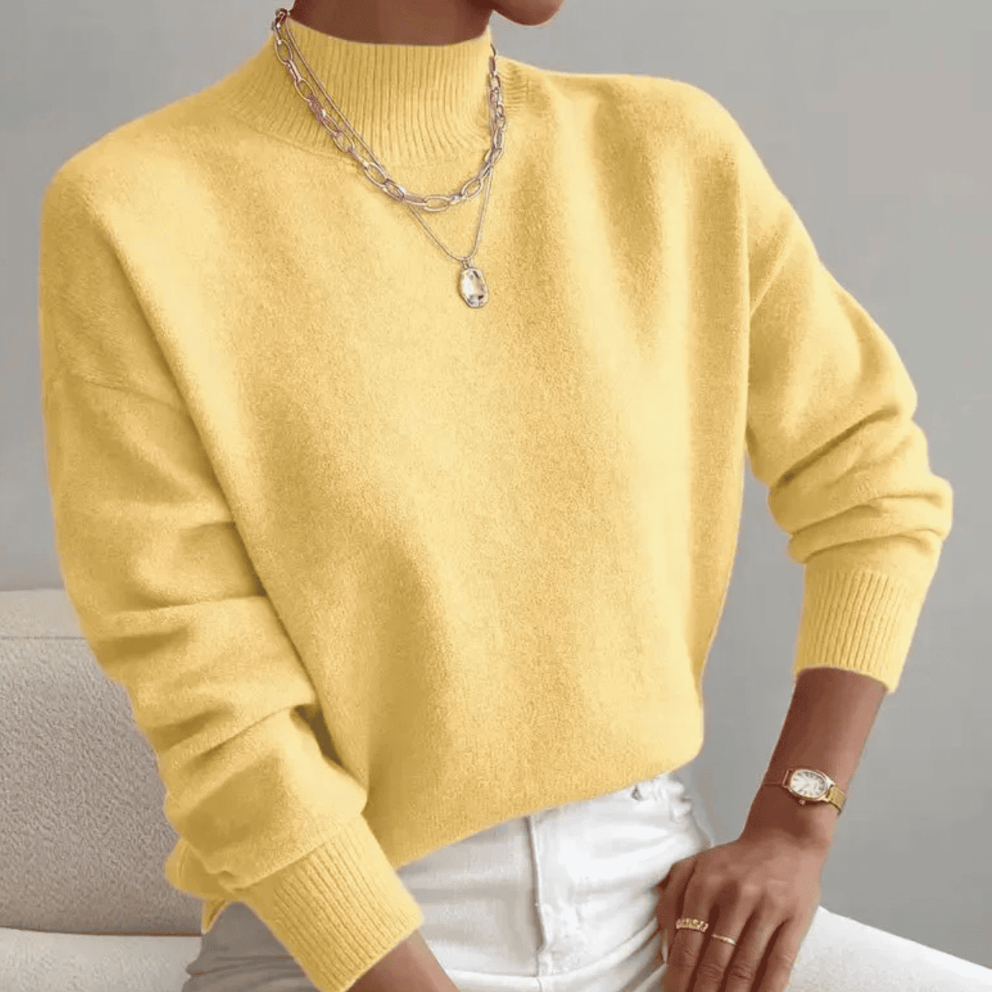 Jersey de Mujer de Cuello Alto | Manga Larga