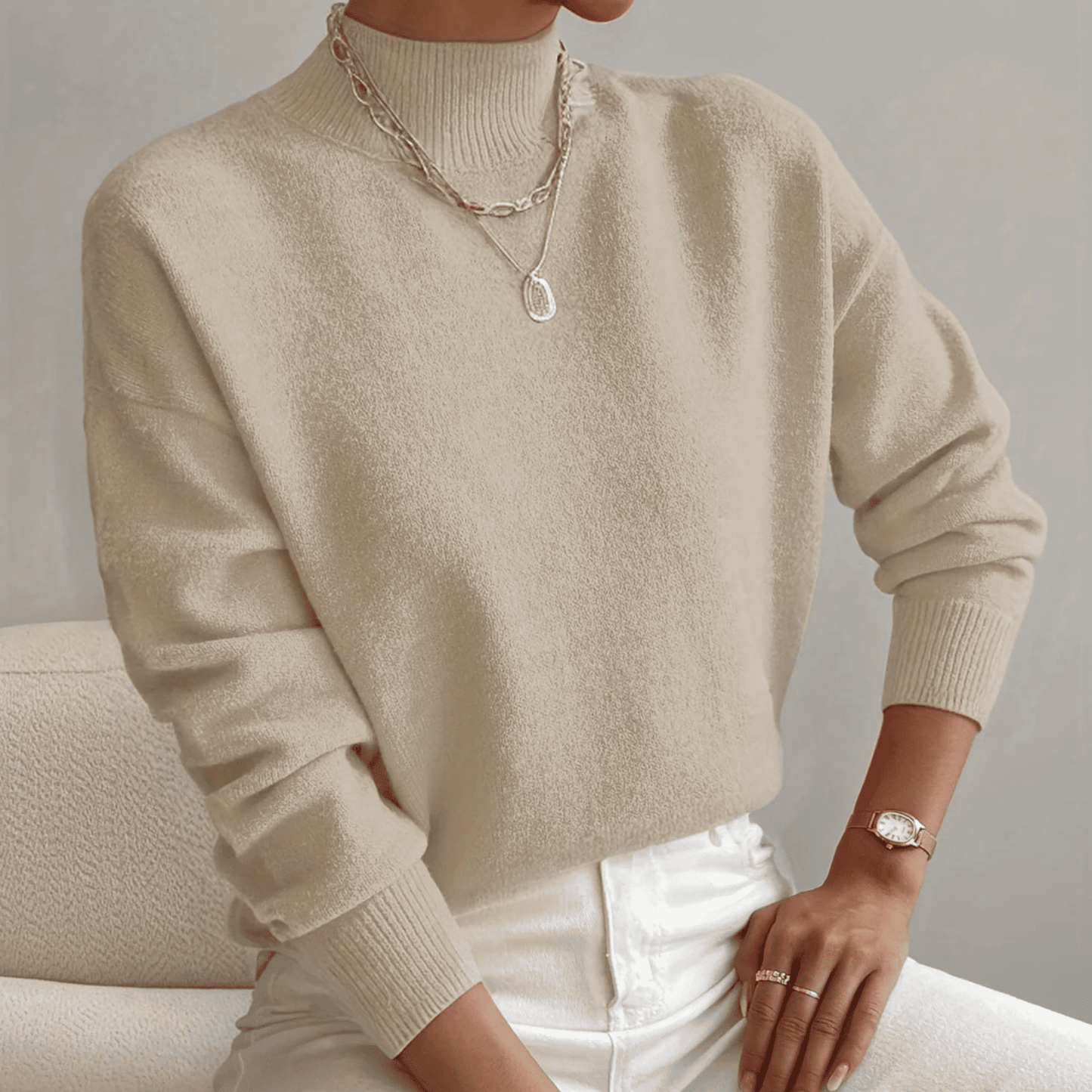 Jersey de Mujer de Cuello Alto | Manga Larga