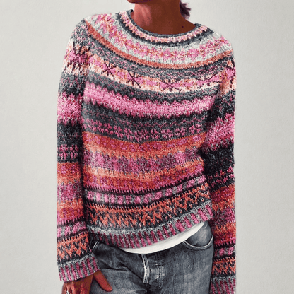 Jersey de Mujer de Punto - Cuello Redondo y Corte Relajado