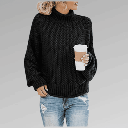 Jersey de Mujer de Punto Grueso - Cuello Vuelto