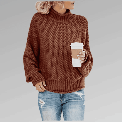 Jersey de Mujer de Punto Grueso - Cuello Vuelto