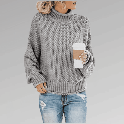Jersey de Mujer de Punto Grueso - Cuello Vuelto