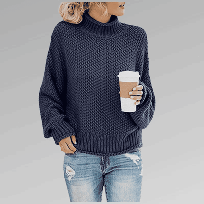 Jersey de Mujer de Punto Grueso - Cuello Vuelto