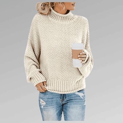 Jersey de Mujer de Punto Grueso - Cuello Vuelto