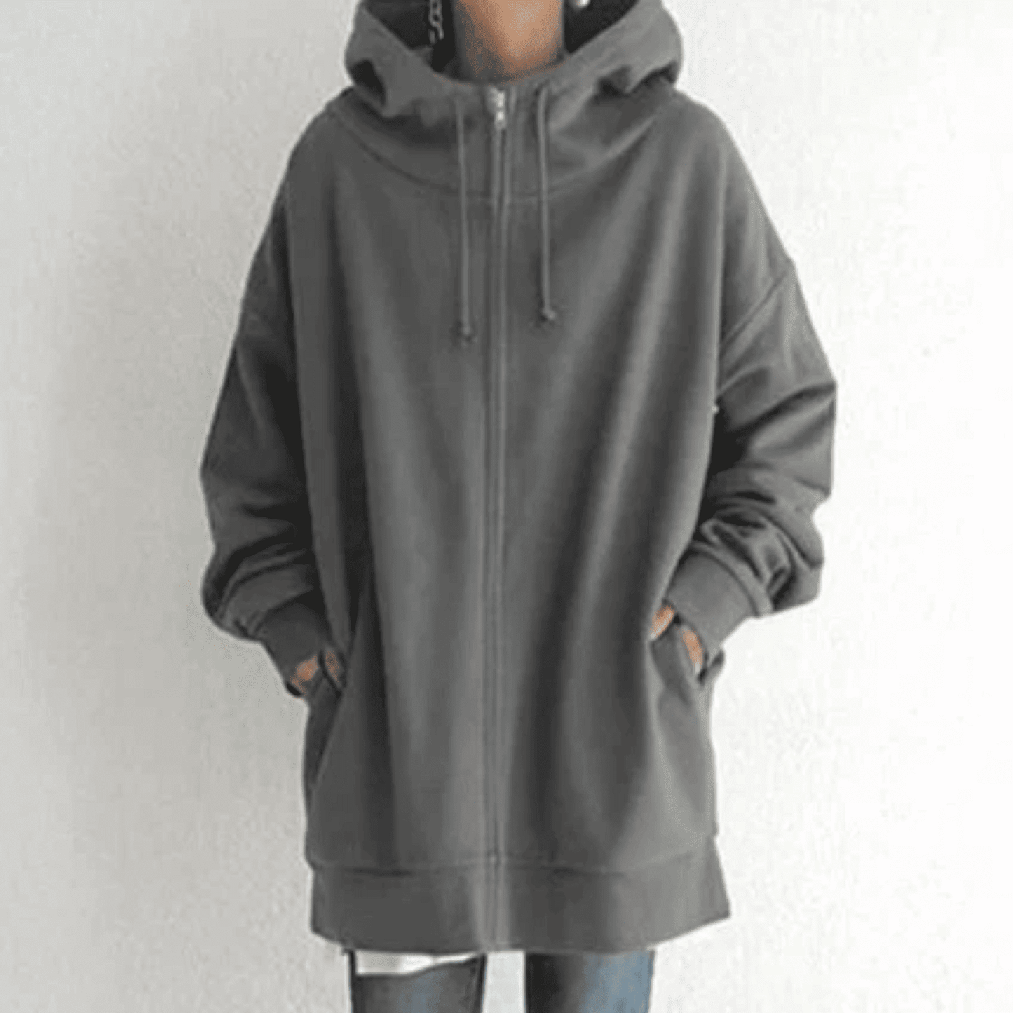 Sudadera Oversize de Mujer - Capucha y Cremallera