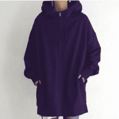 Sudadera Oversize de Mujer - Capucha y Cremallera