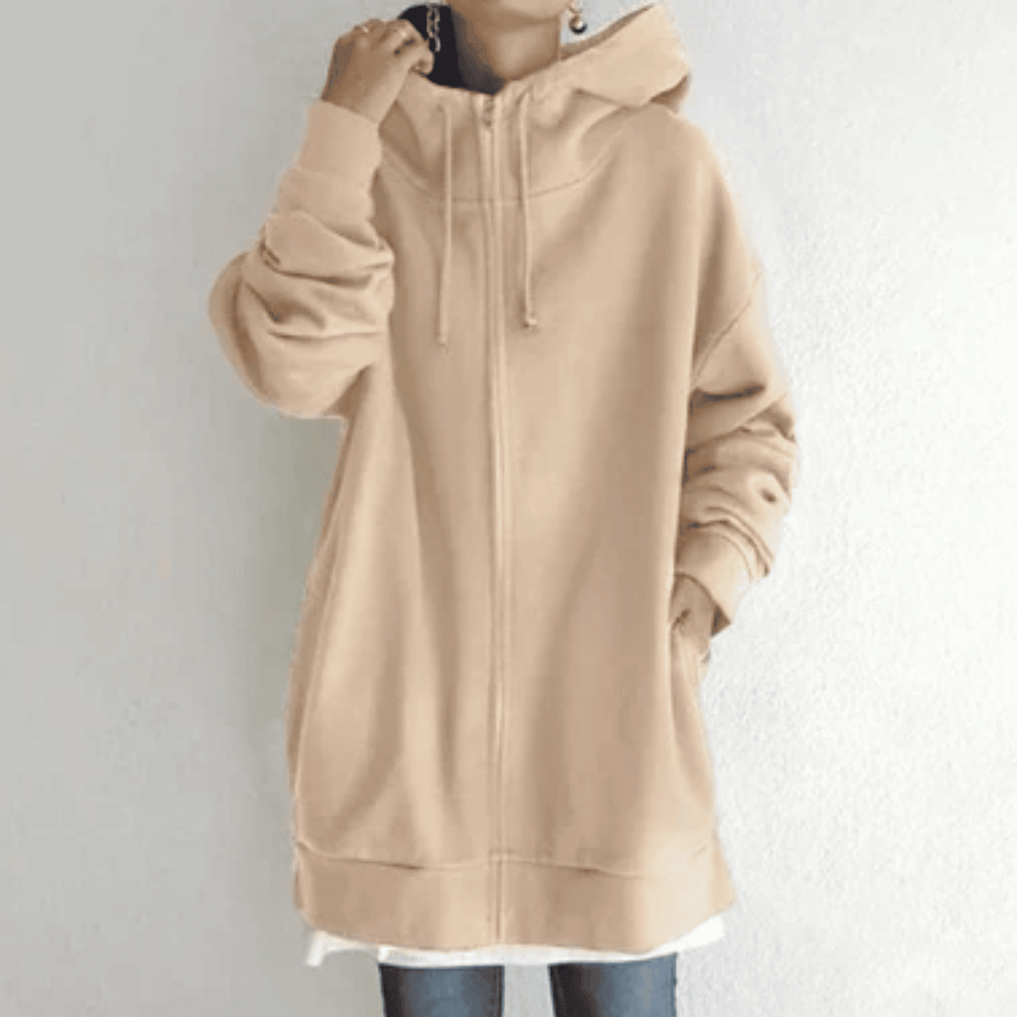 Sudadera Oversize de Mujer - Capucha y Cremallera
