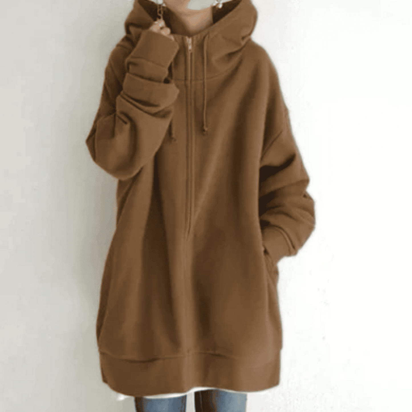 Sudadera Oversize de Mujer - Capucha y Cremallera
