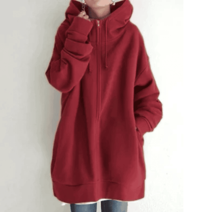 Sudadera Oversize de Mujer - Capucha y Cremallera