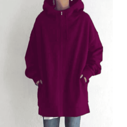 Sudadera Oversize de Mujer - Capucha y Cremallera