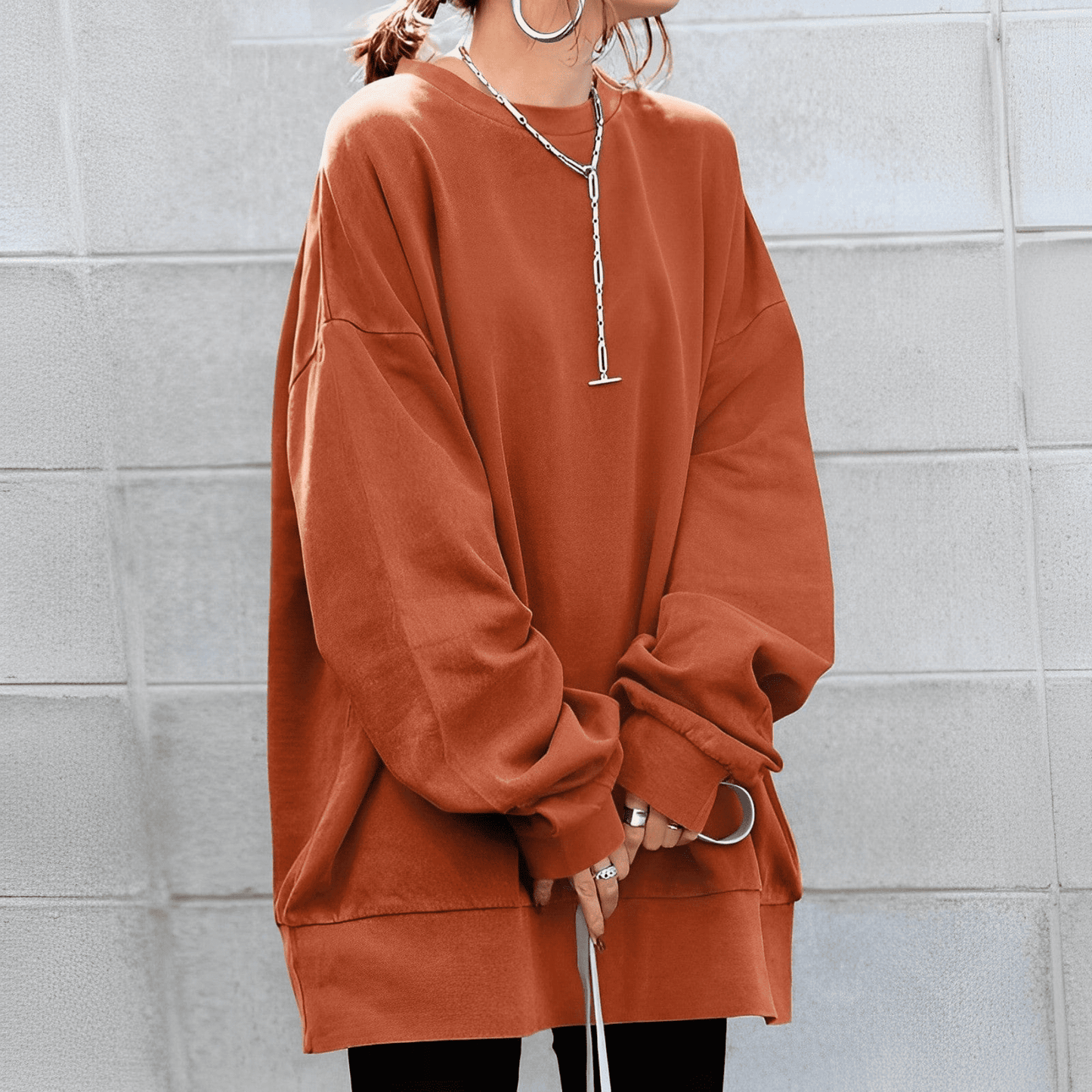 Sudadera Oversize de Mujer - Hombros Caídos