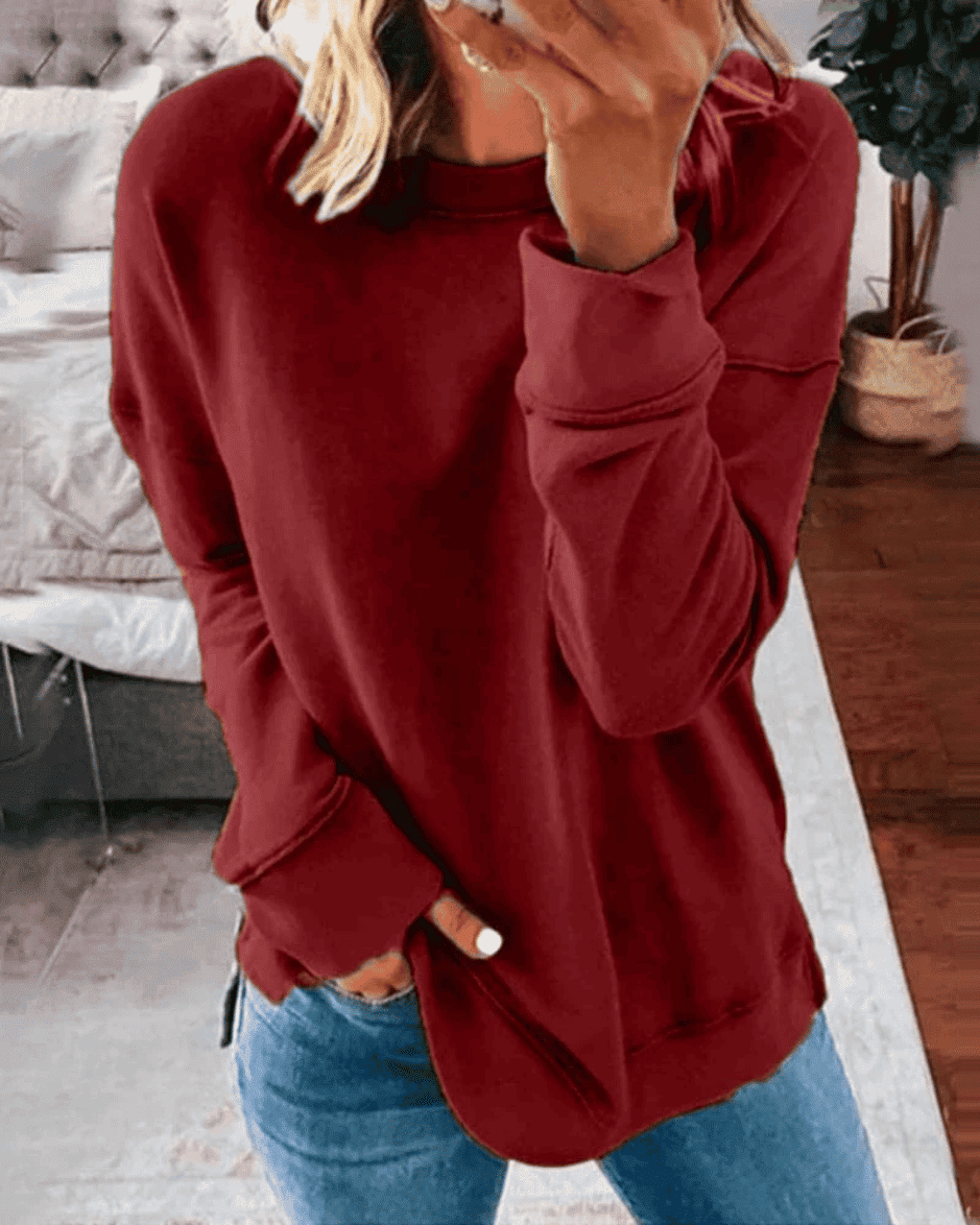 Sudadera de Mujer - Cuello Redondo y Corte Holgado