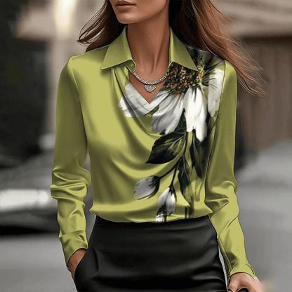 Blusa Satinada de Mujer | Cuello en V