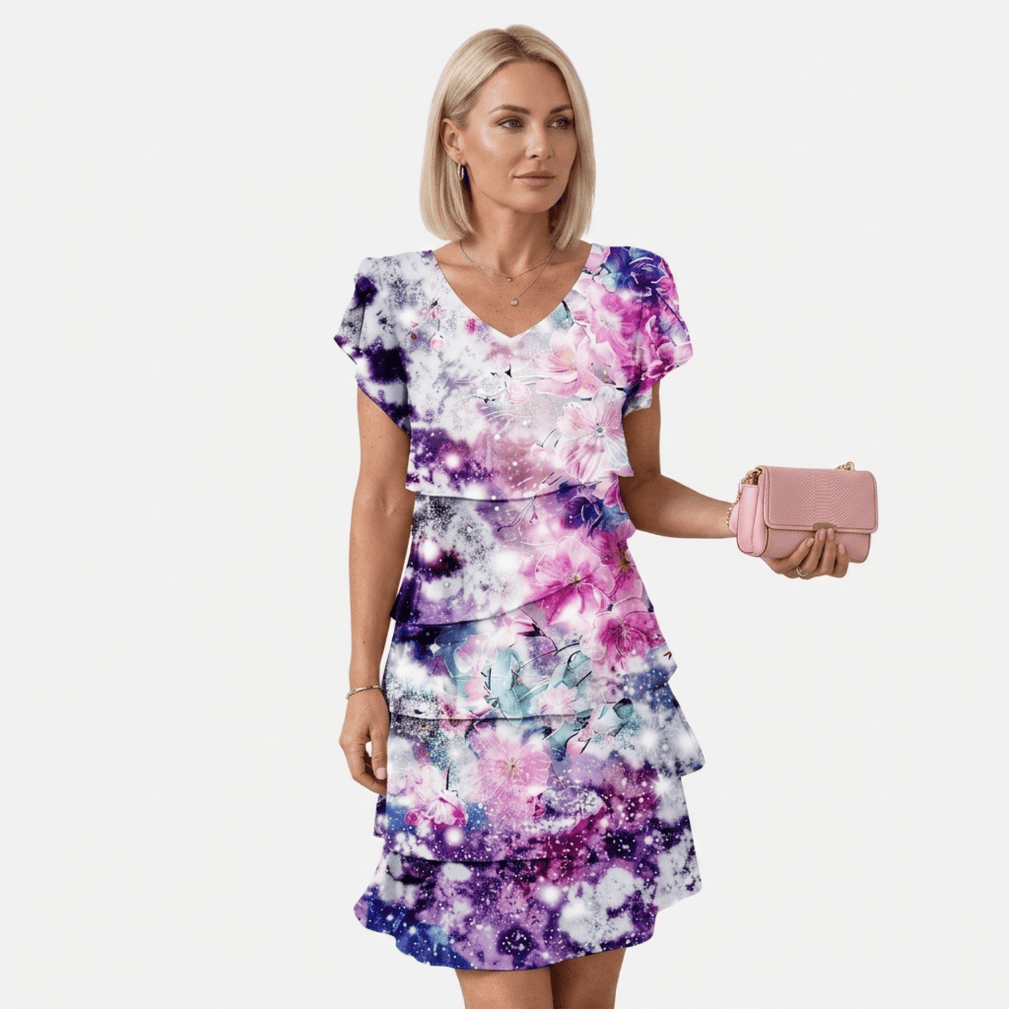 Vestido Plisado Floral de Mujer | Mini