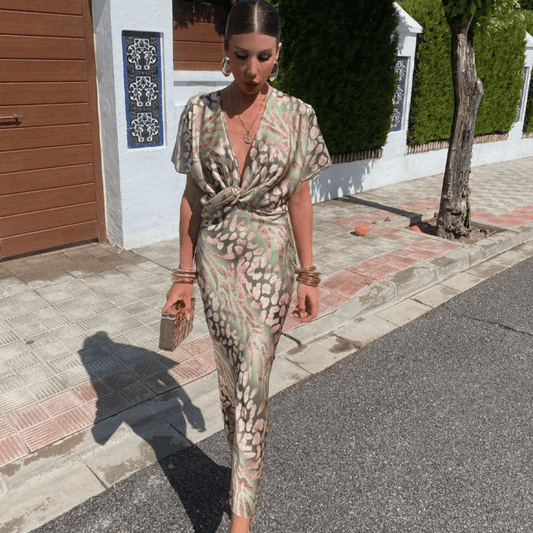 Vestido de Mujer Estampado para Invitada de Boda | Maxi