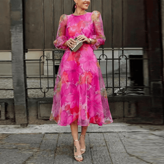 Vestido de Mujer Floral para Invitada de Boda | Midi