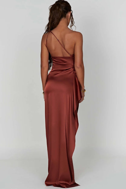Vestido de Mujer Invitada de Boda Asimétrico - Maxi