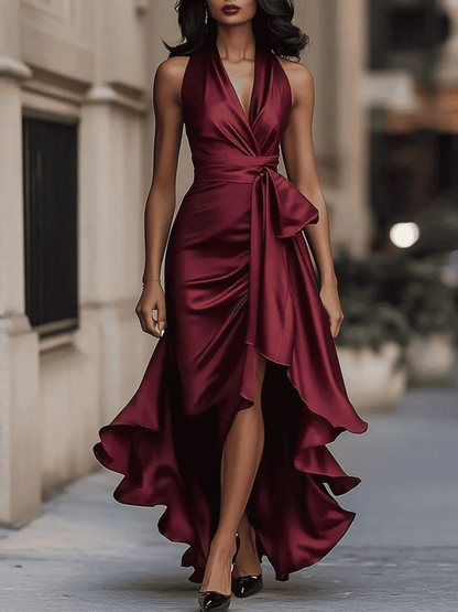 Vestido de Mujer Invitada de Boda Asimétrico - Maxi