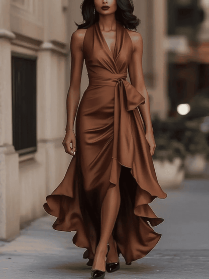 Vestido de Mujer Invitada de Boda Asimétrico - Maxi