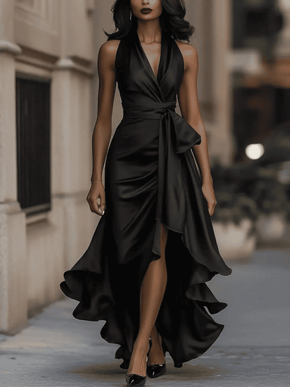 Vestido de Mujer Invitada de Boda Asimétrico - Maxi
