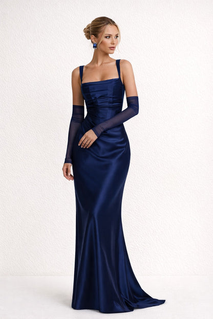 Vestido de Mujer Invitada de Boda con Escote Cuadrado - Maxi