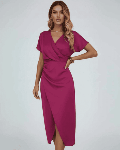 Vestido de Mujer para Invitada de Boda - Corte Cruzado Midi