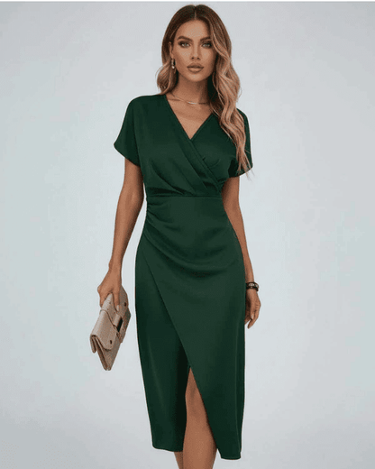 Vestido de Mujer para Invitada de Boda - Corte Cruzado Midi