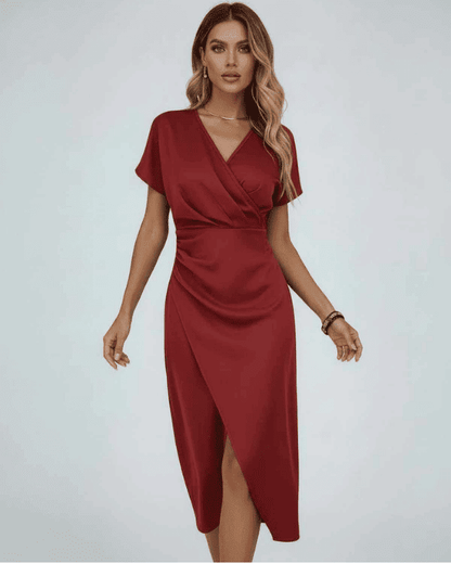 Vestido de Mujer para Invitada de Boda - Corte Cruzado Midi