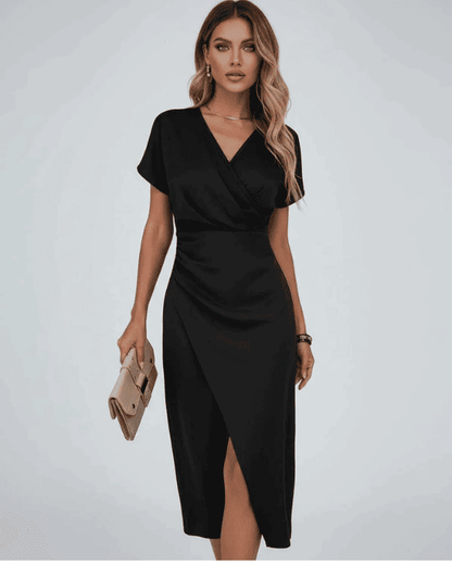 Vestido de Mujer para Invitada de Boda - Corte Cruzado Midi