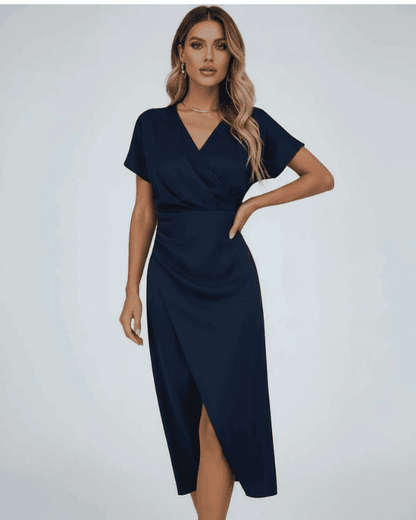 Vestido de Mujer para Invitada de Boda - Corte Cruzado Midi