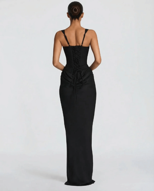 Vestido de Mujer para Invitada de Boda - Corte Sirena y Escote Cuadrado - Maxi