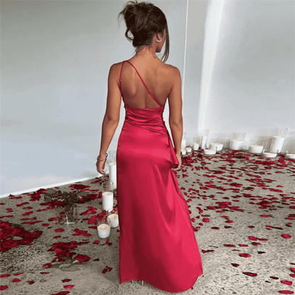 Vestido de Mujer para Invitada de Boda - Maxi de Un Hombro
