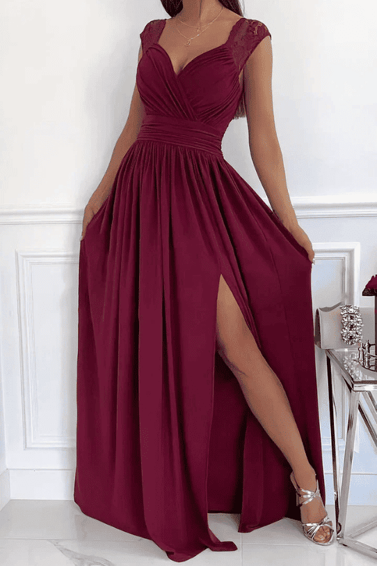 Vestido de Mujer para Invitada de Boda con Encaje - Maxi