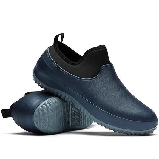 Zapatos de trabajo unisex sin cordones con suela de patrón ondulado