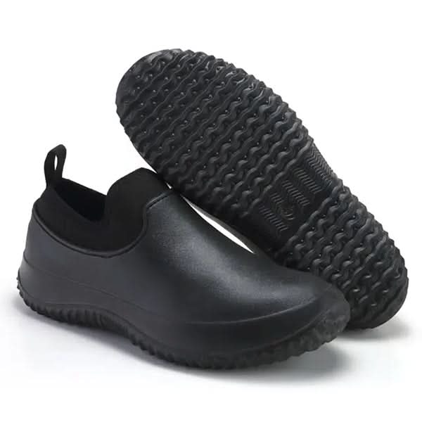 Zapatos de trabajo unisex sin cordones con suela de patrón ondulado
