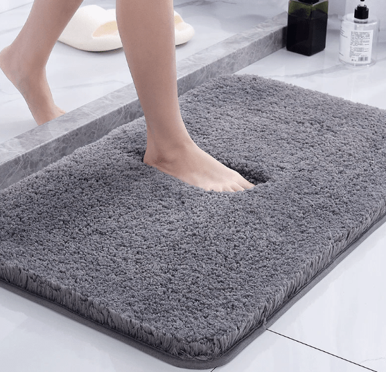 Alfombrilla de baño de microfibra con superficie texturizada