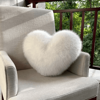 Almohada de peluche con forma de corazón