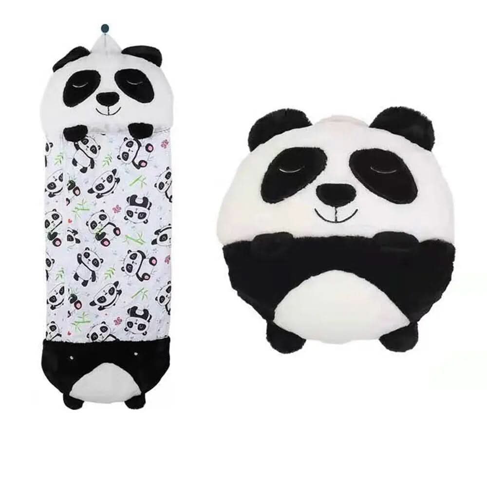 Almohada de peluche de personaje y saco de dormir