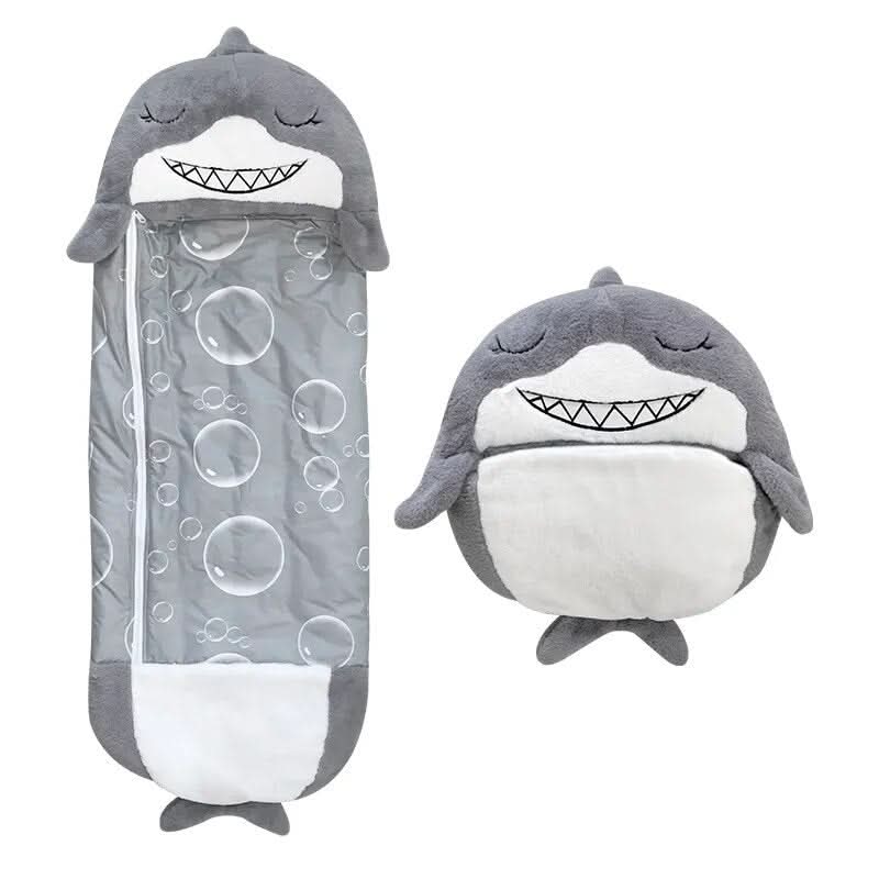 Almohada de peluche de personaje y saco de dormir