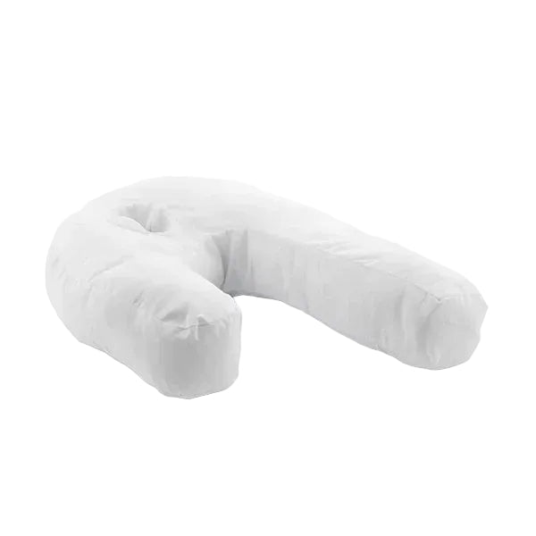 Almohada en forma de J para dormir de lado