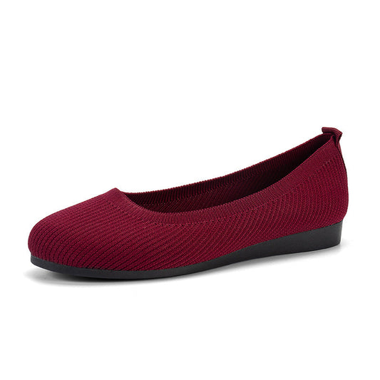 Bailarinas slip-on para mujer con parte superior texturizada