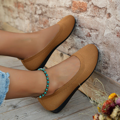 Bailarinas slip-on para mujer con parte superior texturizada