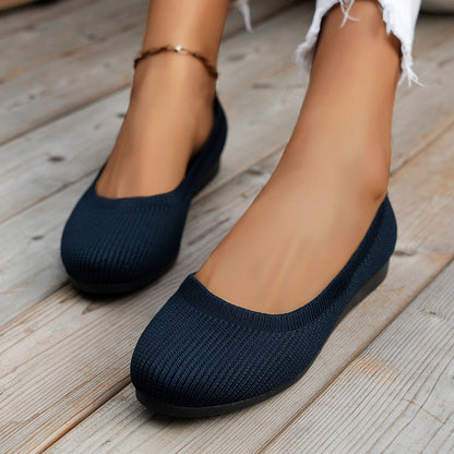 Bailarinas slip-on para mujer con parte superior texturizada