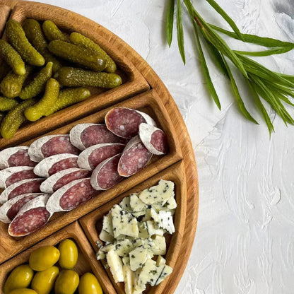 Bandeja modular para servir con compartimentos removibles