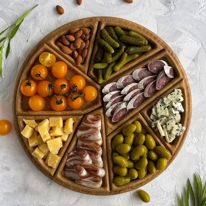 Bandeja modular para servir con compartimentos removibles