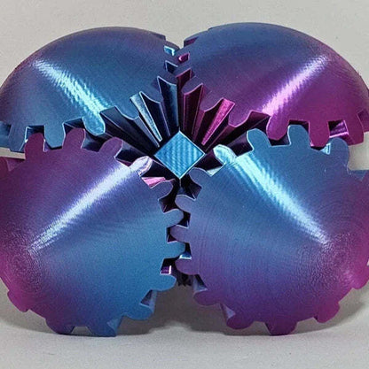 Bola de engranajes 3D con sistema de engranajes entrelazados